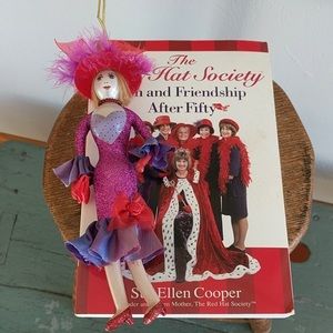 Red Hat Society Lady Cute Ornament and RHS book
